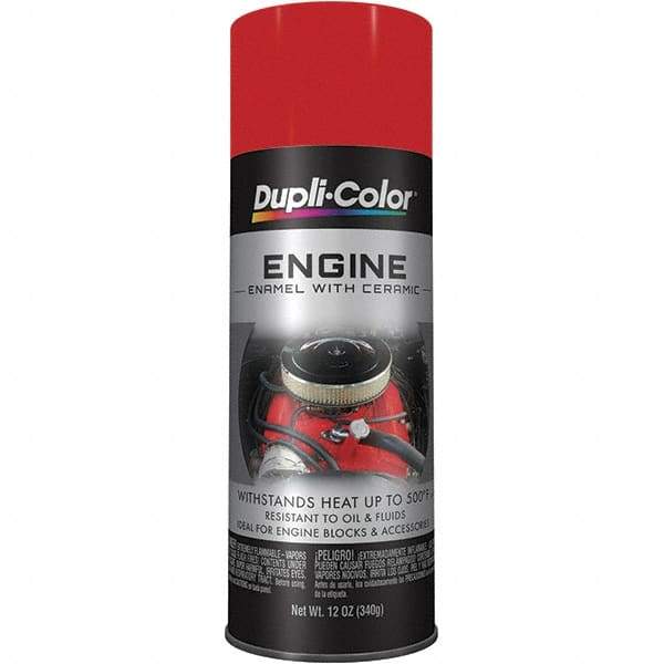 Dupli-Color - 12 oz Red Automotive Heat Resistant Paint - Gloss Finish, 500°F Max Temp, Comes in Aerosol Can - Caliber Tooling