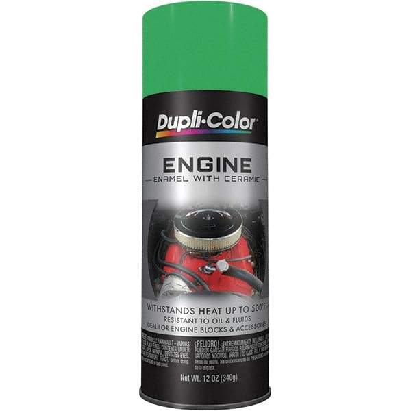 Dupli-Color - 12 oz Grabber Green Automotive Heat Resistant Paint - Gloss Finish, 500°F Max Temp, Comes in Aerosol Can - Caliber Tooling