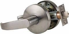 Falcon - Grade 1 Storeroom Lever Lockset for 1-3/8" Thick Doors - 2-3/4" Back Set, No Cylinder, Steel, Satin Chrome Finish - Caliber Tooling