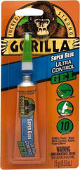 Gorilla Glue - 0.53 oz Tube Clear Super Glue - 24 hr Full Cure Time, Bonds to Most Surfaces - Caliber Tooling