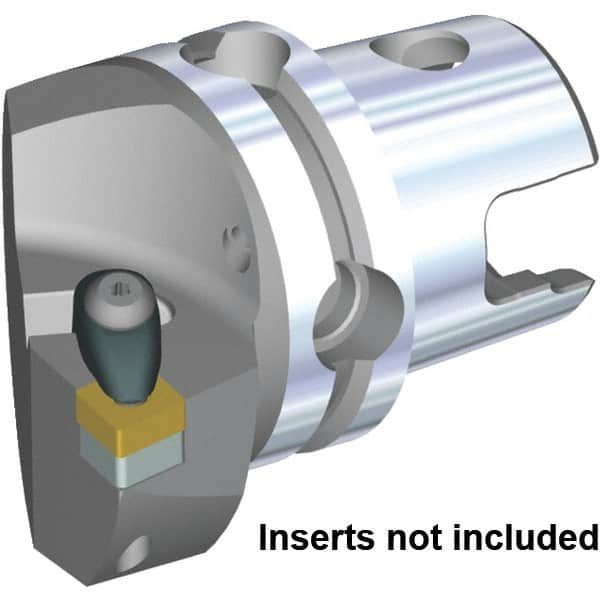 Kennametal - Left Hand Cut, Size KM50TS, CN.. 1606.. & CN.. 54 Insert Compatiblity, Internal or External Modular Turning & Profiling Cutting Unit Head - 35mm Ctr to Cutting Edge, 50mm Head Length, Through Coolant, Series Kenclamp - Caliber Tooling