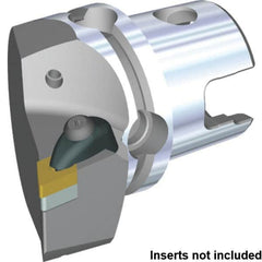 Kennametal - Left Hand Cut, Size KM50TS, DN.. 1506.. & DN.. 442 Insert Compatiblity, External Modular Turning & Profiling Cutting Unit Head - 35mm Ctr to Cutting Edge, 60mm Head Length, Through Coolant, Series Kenclamp - Caliber Tooling