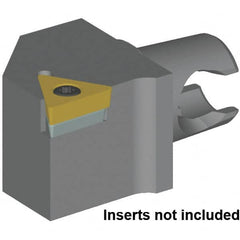 Kennametal - Right Hand Cut, Size KM20, TC..16T308 & TC..3252 Insert Compatiblity, External Modular Turning & Profiling Cutting Unit Head - 12.5mm Ctr to Cutting Edge, 25mm Head Length, Series KM Micro - Caliber Tooling