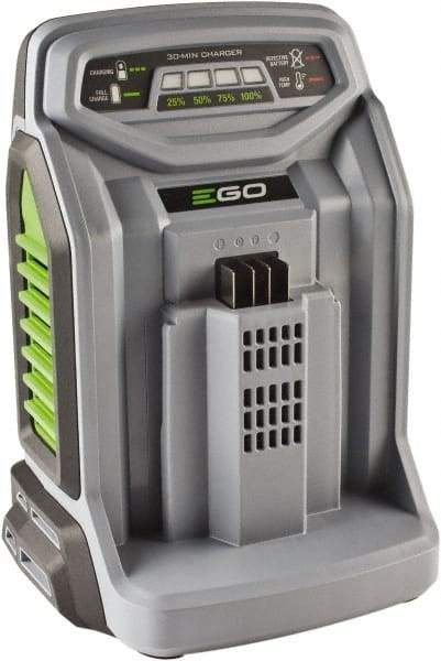 EGO Power Equipment - 6-3/4" Long x 8-1/4" Wide x 11" High Metal & Plastic Battery Charger - For EGO Batteries - Caliber Tooling