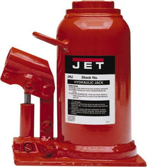 Jet - Manual Bottle, Screw, Ratchet & Hydraulic Jacks Type: Hydraulic Bottle Jack Load Capacity (Ton): 22-1/2 (Inch) - Caliber Tooling