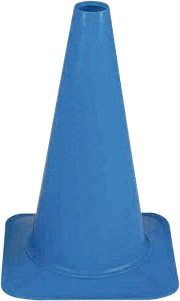 PRO-SAFE - 18" High, Blue Sport Traffic Cone - 12" Base Width, 2.5 Lb - Caliber Tooling