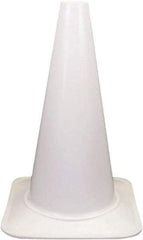 PRO-SAFE - 18" High, White Sport Traffic Cone - 12" Base Width, 2.5 Lb - Caliber Tooling