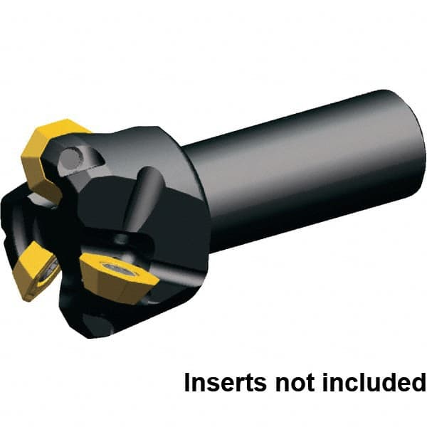 Kennametal - 3 Inserts, 32mm Cut Diam, 20mm Arbor Diam, 3.51mm Max Depth of Cut, Indexable Square-Shoulder Face Mill - 45° Lead Angle, 76mm High, OF.T06L5AF.N. Insert Compatibility, Through Coolant, Series KSOM Mini - Caliber Tooling