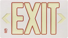 NMC - Exit, Plastic Exit Sign - 15-1/4" Wide x 8-1/4" High, Glow-in-the-Dark - Caliber Tooling