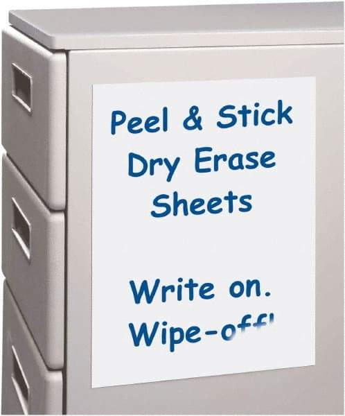 C-LINE - 11" High x 8-1/2" Wide Peel & Stick Dry Erase Sheets - Laminated - Caliber Tooling