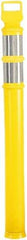 PRO-SAFE - 46" High x 4" Wide Reflective Delineator Post - High Density Polyethylene (HDPE), 3 Lbs, Yellow - Caliber Tooling