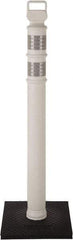 PRO-SAFE - 46" High x 4" Wide Reflective Delineator Post - High Density Polyethylene (HDPE), 3 Lbs, White - Caliber Tooling