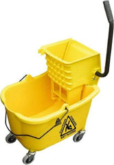 O-Cedar - 33 Qt Plastic Bucket & Wringer - 34" Long x 22" High x 15" Wide, Yellow - Caliber Tooling