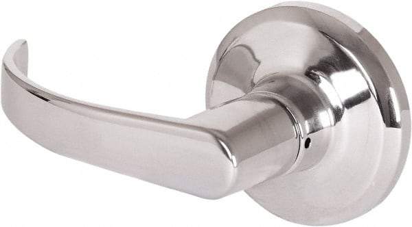 Stanley - Grade 2 Dummy Lever Lockset - 2-3/8 & 2-3/4" Back Set, Keyless Cylinder, Brass Alloy, Bright Chrome Finish - Caliber Tooling