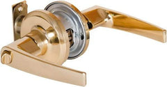 Stanley - Grade 2 Office Lever Lockset - 2-3/8 & 2-3/4" Back Set, Brass Alloy, Bright Brass Finish - Caliber Tooling