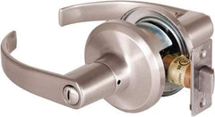 Stanley - Grade 2 Privacy Lever Lockset - 2-3/8 & 2-3/4" Back Set, Keyless Cylinder, Brass Alloy, Satin Nickel Finish - Caliber Tooling