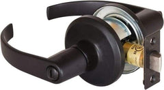 Stanley - Grade 2 Privacy Lever Lockset - 2-3/8 & 2-3/4" Back Set, Keyless Cylinder, Brass Alloy, Oil Rubbed Bronze Finish - Caliber Tooling