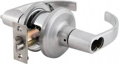 Stanley - Grade 2 Classroom Lever Lockset - 2-3/8 & 2-3/4" Back Set, Brass Alloy, Satin Chrome Finish - Caliber Tooling