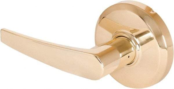 Stanley - Grade 2 Dummy Lever Lockset - 2-3/4" Back Set, Keyless Cylinder, Brass Alloy, Bright Brass Finish - Caliber Tooling