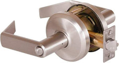 Stanley - Grade 2 Entrance Lever Lockset - 2-3/4" Back Set, Key In Lever Cylinder, Brass Alloy, Nickel Finish - Caliber Tooling