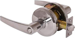 Stanley - Grade 2 Entrance Lever Lockset - 2-3/4" Back Set, Key In Lever Cylinder, Brass Alloy, Bright Chrome Finish - Caliber Tooling