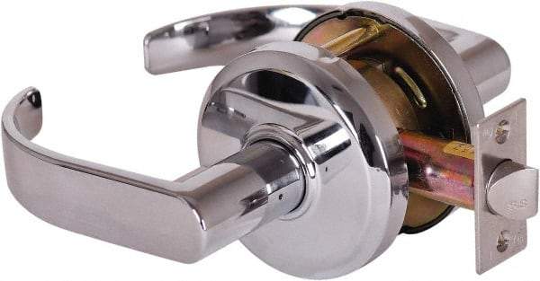 Stanley - Grade 2 Passage Lever Lockset - 2-3/4" Back Set, Keyless Cylinder, Brass Alloy, Bright Chrome Finish - Caliber Tooling