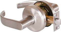 Stanley - Grade 2 Passage Lever Lockset - 2-3/4" Back Set, Keyless Cylinder, Brass Alloy, Nickel Finish - Caliber Tooling