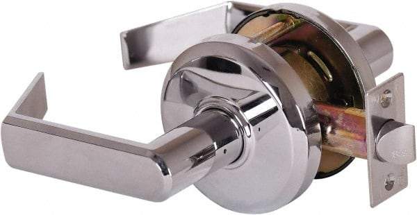 Stanley - Grade 2 Passage Lever Lockset - 2-3/4" Back Set, Keyless Cylinder, Brass Alloy, Bright Chrome Finish - Caliber Tooling