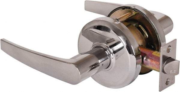 Stanley - Grade 2 Passage Lever Lockset - 2-3/4" Back Set, Keyless Cylinder, Brass Alloy, Bright Chrome Finish - Caliber Tooling