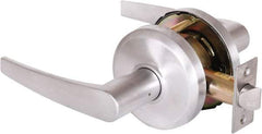 Stanley - Grade 2 Passage Lever Lockset - 2-3/4" Back Set, Keyless Cylinder, Brass Alloy, Satin Chrome Finish - Caliber Tooling