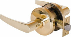 Stanley - Grade 2 Passage Lever Lockset - 2-3/4" Back Set, Keyless Cylinder, Brass Alloy, Bright Brass Finish - Caliber Tooling