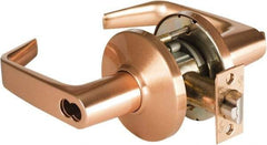 Best - Grade 1 Entrance Lever Lockset - 2-3/4" Back Set, Key In Lever Cylinder, Brass Alloy, Satin Bronze Finish - Caliber Tooling