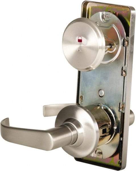 Stanley - Grade 2 Passage Lever Lockset - 2-3/4" Back Set, Keyless Cylinder, Brass Alloy, Nickel Finish - Caliber Tooling