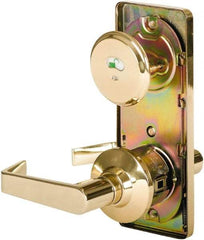 Stanley - Grade 2 Passage Lever Lockset - 2-3/4" Back Set, Keyless Cylinder, Brass Alloy, Bright Brass Finish - Caliber Tooling