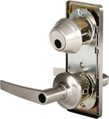 Stanley - Grade 2 Entry Lever Lockset - 2-3/4" Back Set, Key In Lever Cylinder, Brass Alloy, Nickel Finish - Caliber Tooling