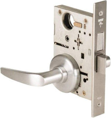 Best - Grade 1 Privacy Lever Lockset - 2-3/4" Back Set, Keyless Cylinder, Brass Alloy, Satin Chrome Finish - Caliber Tooling