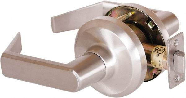 Stanley - Grade 1 Passage Lever Lockset - 2-3/4" Back Set, Keyless Cylinder, Brass Alloy, Satin Nickel Finish - Caliber Tooling