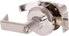 Stanley - Grade 1 Privacy Lever Lockset - 2-3/4" Back Set, Keyless Cylinder, Brass Alloy, Bright Chrome Finish - Caliber Tooling