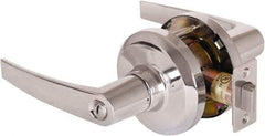 Stanley - Grade 1 Privacy Lever Lockset - 2-3/4" Back Set, Keyless Cylinder, Brass Alloy, Bright Chrome Finish - Caliber Tooling