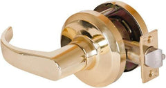 Stanley - Grade 1 Communicating Lever Lockset - 2-3/4" Back Set, Key In Lever Cylinder, Brass Alloy, Bright Brass Finish - Caliber Tooling