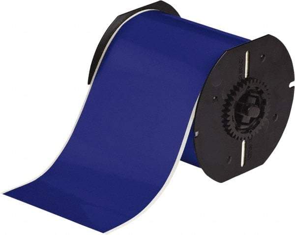 Brady - 4" Wide x 1,200" Long, Blue Vinyl Tape - For BBP30 Label Printer, BBP33 Label Printer, BBP35 Multicolor Sign & Label Printer, BBP37 Color & Cut Sign & Label Printer, BradyPrinter S3100, BBP31 Sign & Label Printer - Caliber Tooling