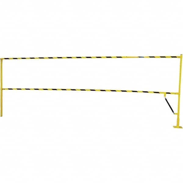 Vestil - Steel Rail Safety Gate - 4" Wide x 159" Door Height, Yellow - Caliber Tooling