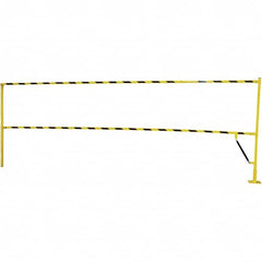 Vestil - Steel Rail Safety Gate - 4" Wide x 159" Door Height, Yellow - Caliber Tooling