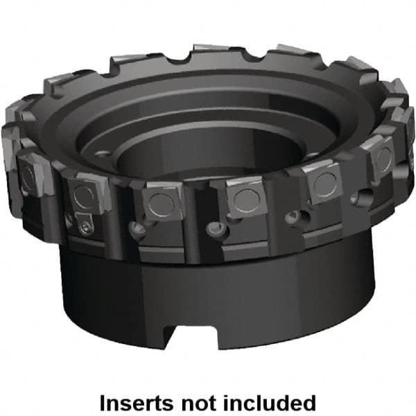 Kennametal - 8 Inserts, 100mm Cut Diam, 32mm Arbor Diam, 6mm Max Depth of Cut, Indexable Square-Shoulder Face Mill - 0/90° Lead Angle, 50mm High, SPHX 1205... Insert Compatibility, Series Fix-Perfect - Caliber Tooling