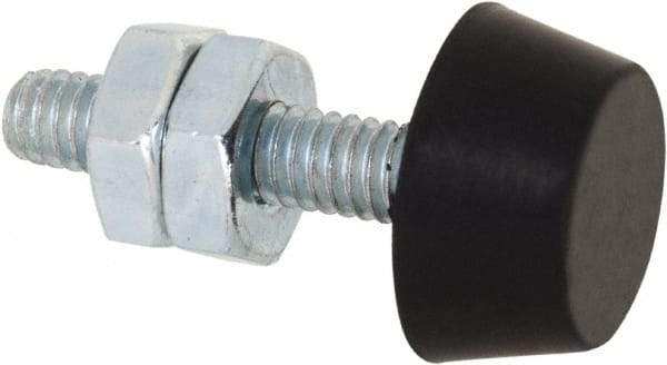 De-Sta-Co - 8-32 Carbon Steel Cap Tip Clamp Spindle Assembly - 17.53mm Thread Length, 25.4mm OAL, Flat Tip Cap, 0.44" Tip Surface Diam, Use with Toggle Clamps - Caliber Tooling