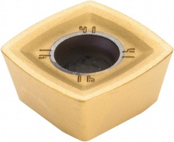 Kennametal - XDPT120508 Grade KCSM40 Carbide Milling Insert - AlTiN/TiN Finish, 7/32" Thick, 1/2" Inscribed Circle, 1/32" Corner Radius - Caliber Tooling