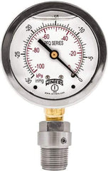 Winters - 2-1/2" Dial, 1/4 Thread, 0-2,000 Scale Range, Pressure Gauge - Bottom Connection Mount, Accurate to 1.5% of Scale - Caliber Tooling