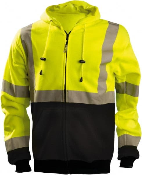 OccuNomix - Size M Hi-Viz Yellow & Black Cold Weather Sweatshirt - Caliber Tooling