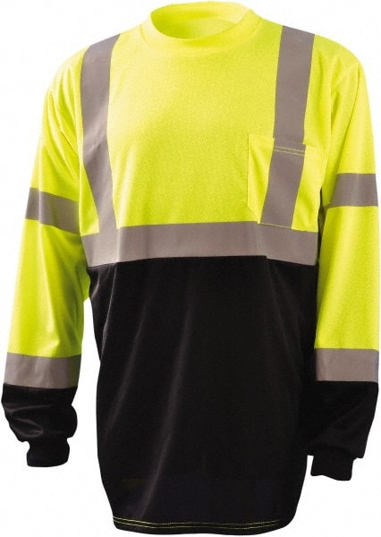 OccuNomix - Size 3XL Hi-Viz Yellow & Black High Visibility Long Sleeve T-Shirt - Caliber Tooling