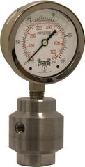 Winters - 4" Dial, 1/2 Thread, 0-30 Scale Range, Pressure Gauge - Bottom Connection Mount, Accurate to 0.01% of Scale - Caliber Tooling